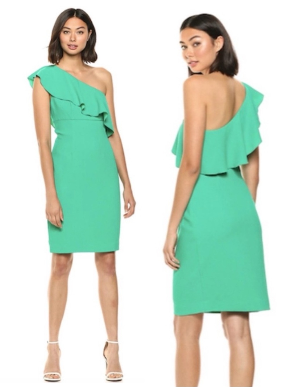 NEW Trina Turk Wright One Shoulder Ruffle Dress Size 4 Evening Cocktail NWT.  3